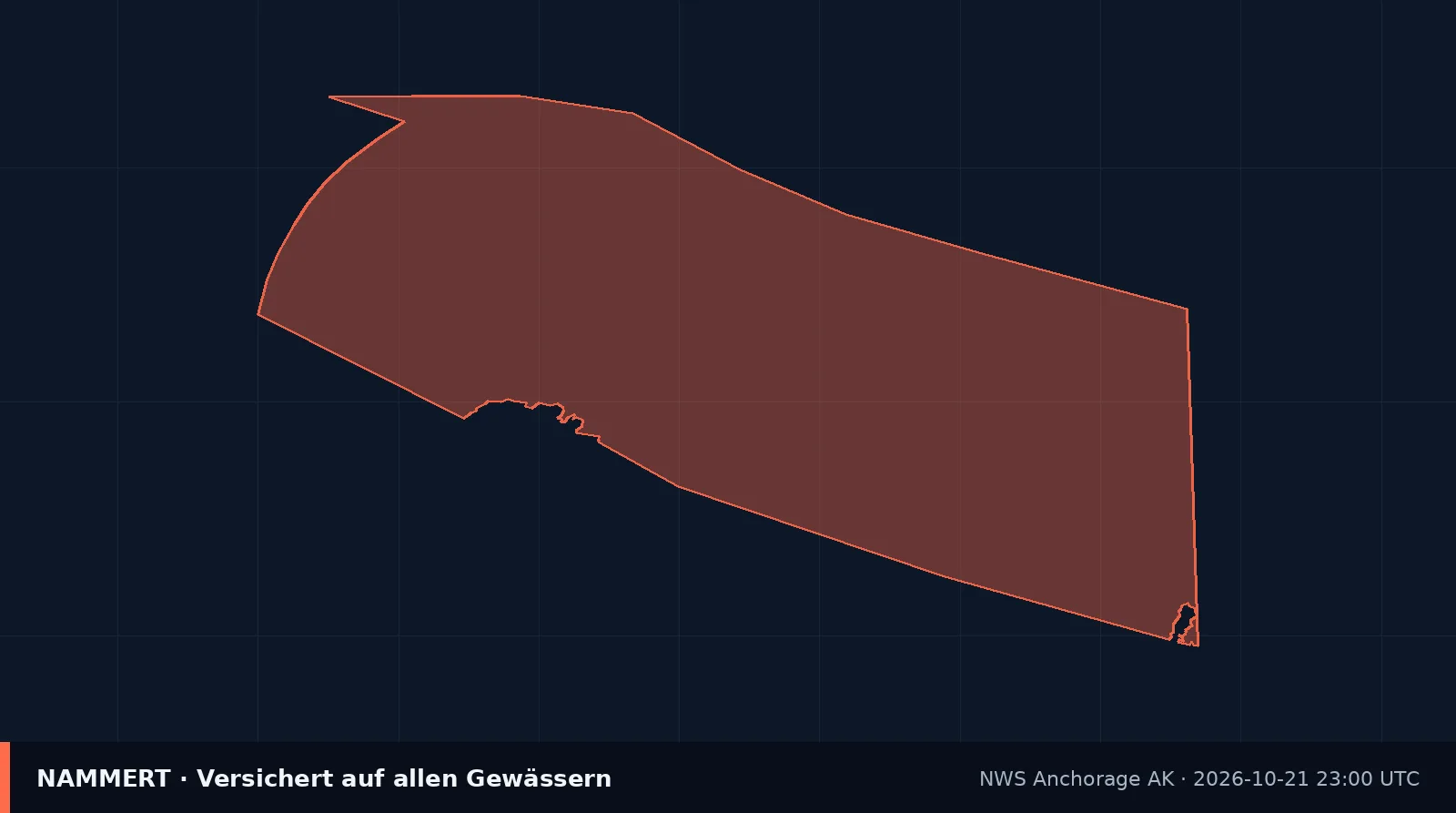 Karte der amtlichen Warnung für US-Gewässer